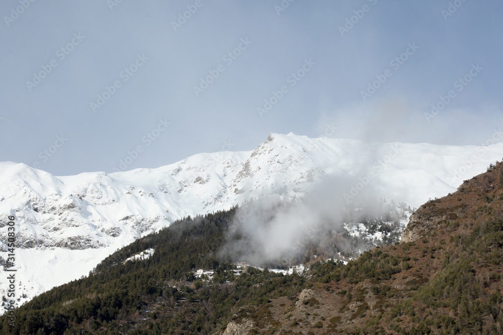scenic view on a snow covered mountain ridge with copy space for your text scenic view on a snow covered mountain ridge with copy space for your text