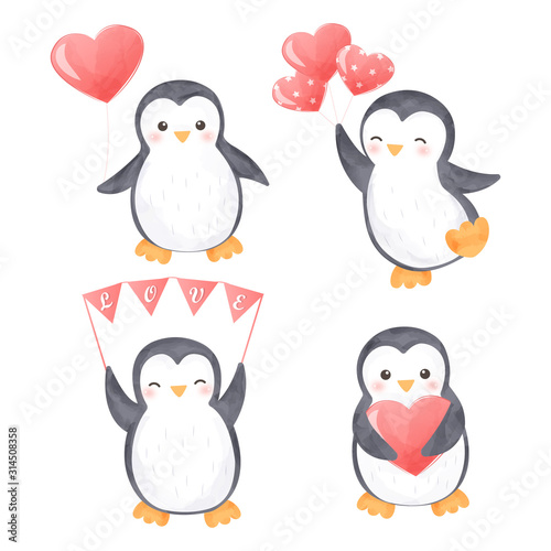 cute penguin clipart for decoration
