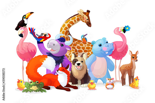 vector animal party clipart photo