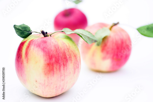 Juicy apples isolated on white background