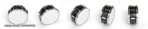 Drum on background. Music instrument. 3D rendering.