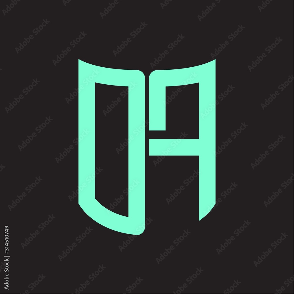 DF Logo monogram with ribbon style design template DF Logo monogram with ribbon style design template