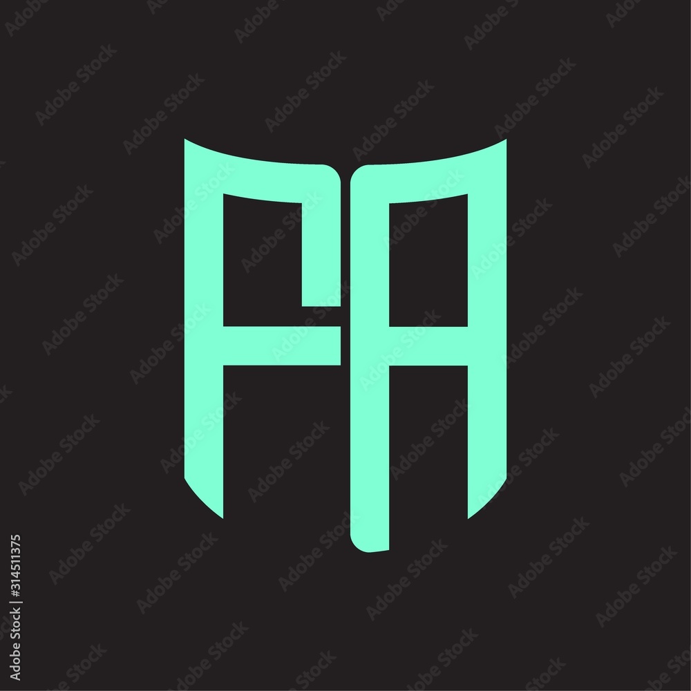 FA Logo monogram with ribbon style design template FA Logo monogram with ribbon style design template