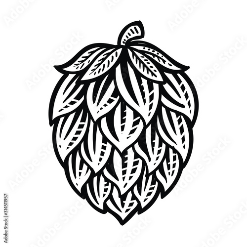 Beer hop brewing icon vector