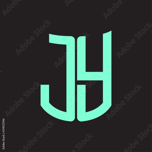 Free Download JY Logo monogram with ribbon style design template - GFXLoad