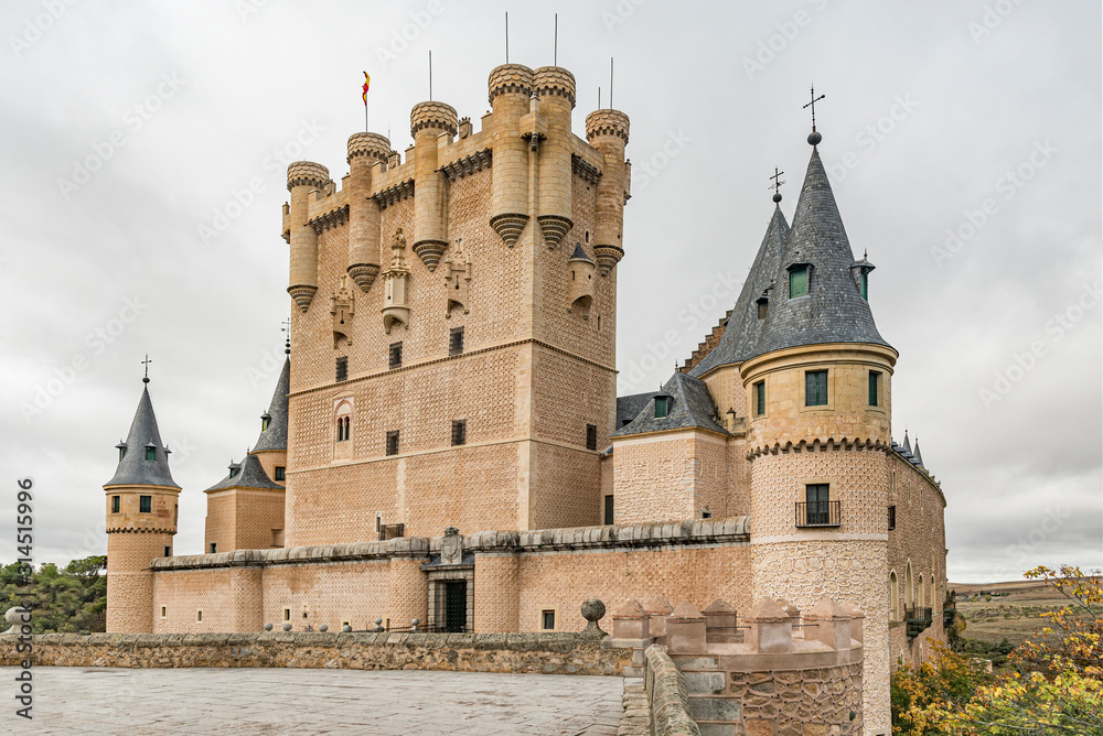 Alcazar of Segovia, Spain. Spanish Palace used as a fortress by several rulers
