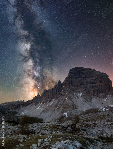 Milkyway Dolomiten, Drei Zinnen, Italien, Sterne, Stars, Milkyway