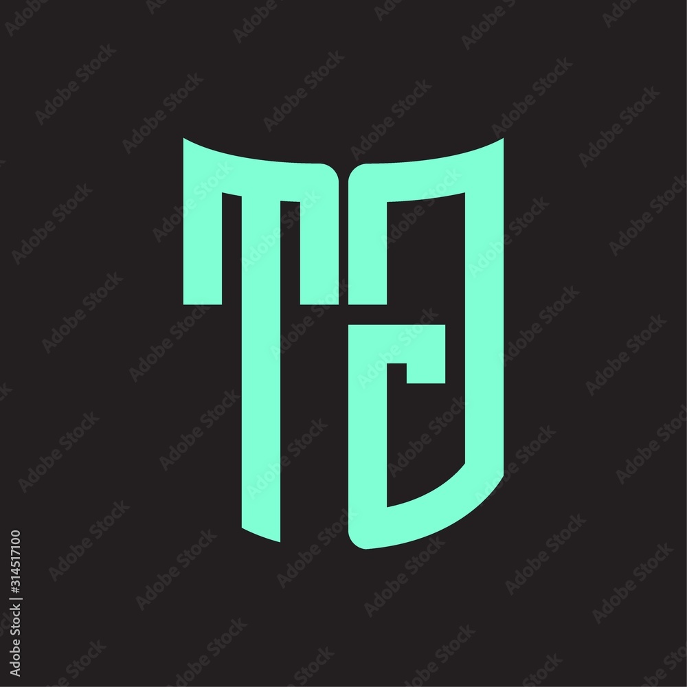 TG Logo monogram with ribbon style design template TG Logo monogram with ribbon style design template
