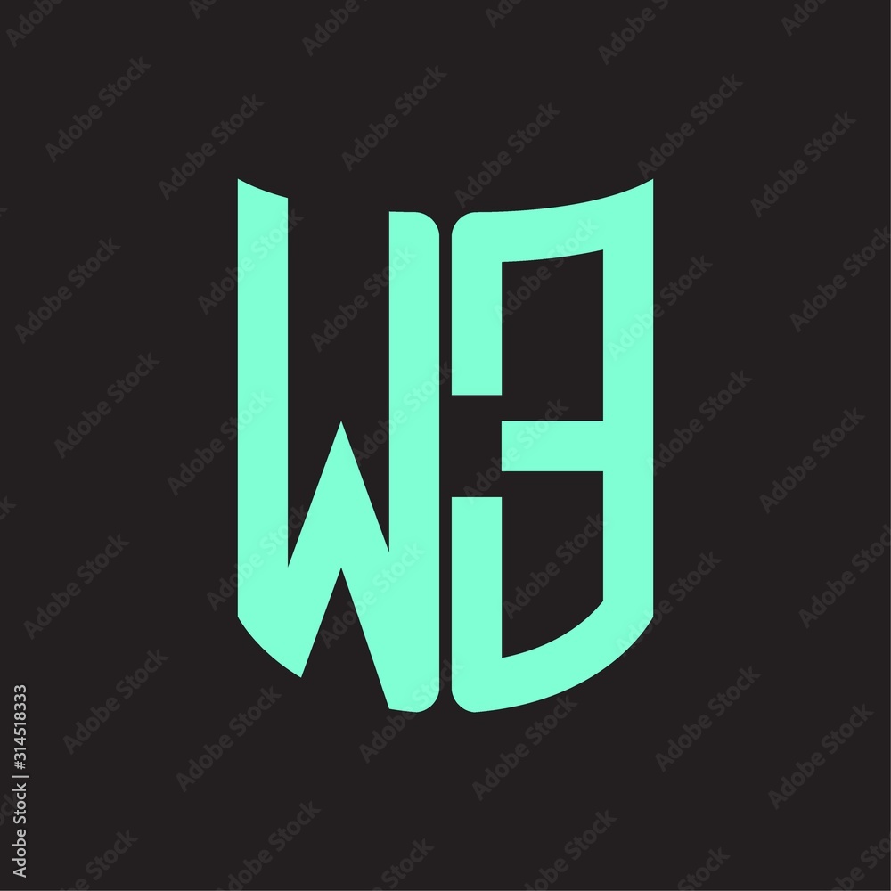 WE Logo monogram with ribbon style design template WE Logo monogram with ribbon style design template