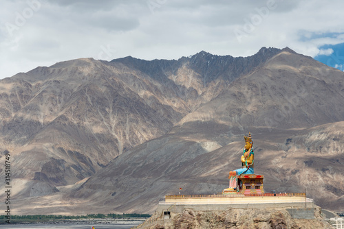 Maitreya Buddha Statue at Nubra Valley, Ladakh, India, Asia