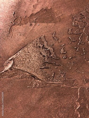 trendy chic pastel gold cream stucco texture painting wall background