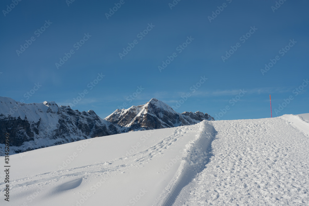 Winter landscape in the Swiss alps