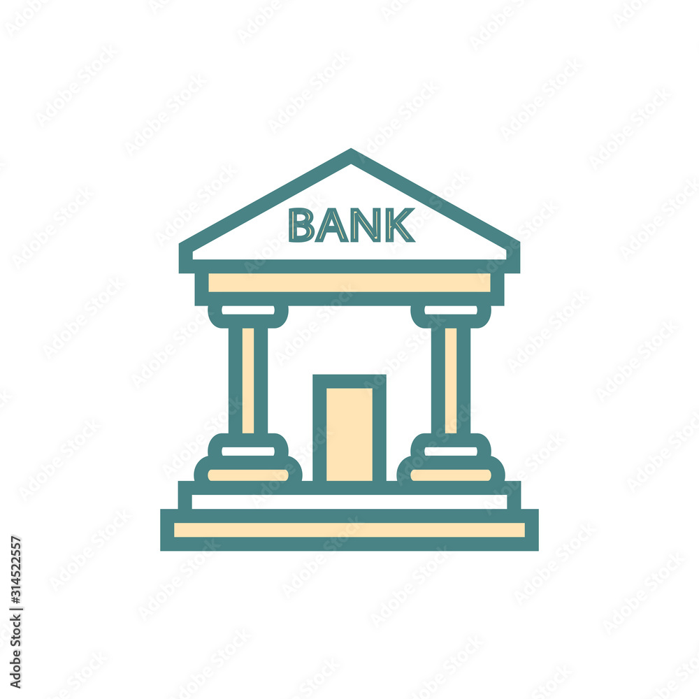 Bank icon vector design template Bank icon vector design template