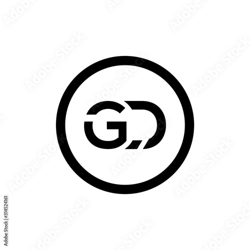 Initial GD Letter Linked Logo. GD letter Type Logo Design vector Template. Abstract Letter GD logo Design