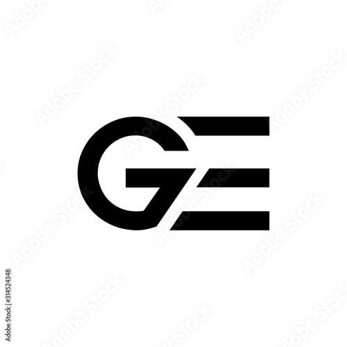 Initial GE Letter Linked Logo. GE letter Type Logo Design vector Template. Abstract Letter GE logo Design