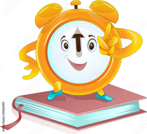 Vector image of an alarm clock indicating unfinished business. The concept of time management.
