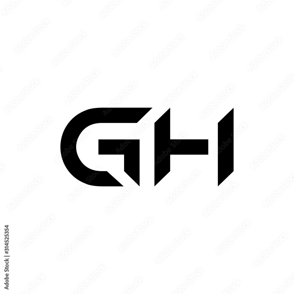 Obraz premium Initial GH Letter Linked Logo. GH letter Type Logo Design vector Template. Abstract Letter GH logo Design