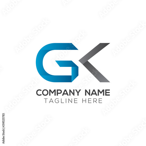 Free Download Initial GK Letter Linked Logo. GK letter Type Logo Design vector Template. Abstract Letter GK logo Design - GFXLoad