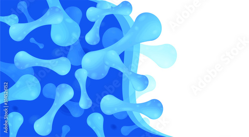 Micro probiotic microorganism, science background. Medicine and treatment. 