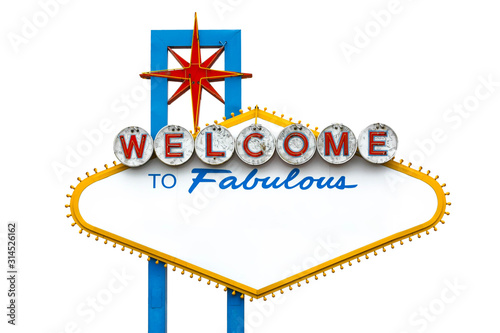 Canvas Print Empty Welcome to Fabulous Las Vegas Sign