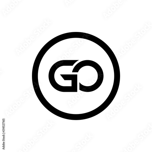 Initial GO Letter Linked Logo. GO letter Type Logo Design vector Template. Abstract Letter GO logo Design