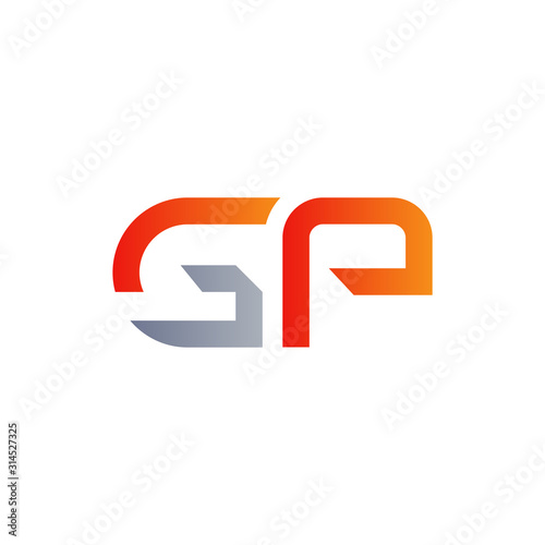 Initial GP Letter Linked Logo. GP letter Type Logo Design vector Template. Abstract Letter GP logo Design