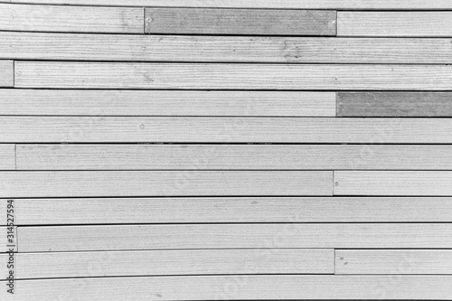 Wood plank white uneven texture pattern background.