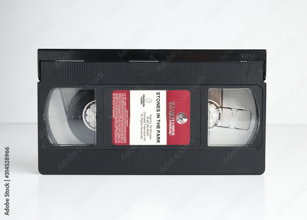 london, england, 05/05/2018 the rolling stones in the park live Old retro  vhs tape isolated on a white background. nostalgic 1980s music video. Stock  Photo | Adobe Stock