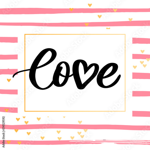 Wallpaper Mural Valentine poster, card, label, banner letter slogan Vector elements for Valentine's day design elements. Typography Love heart Torontodigital.ca