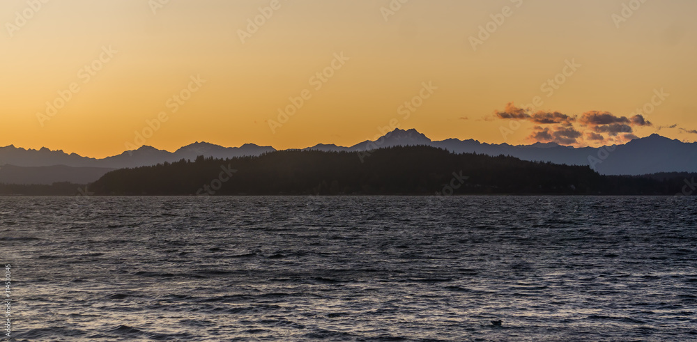 Olympic Mountains Silhouette 3