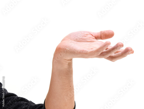 hand isolated on white background