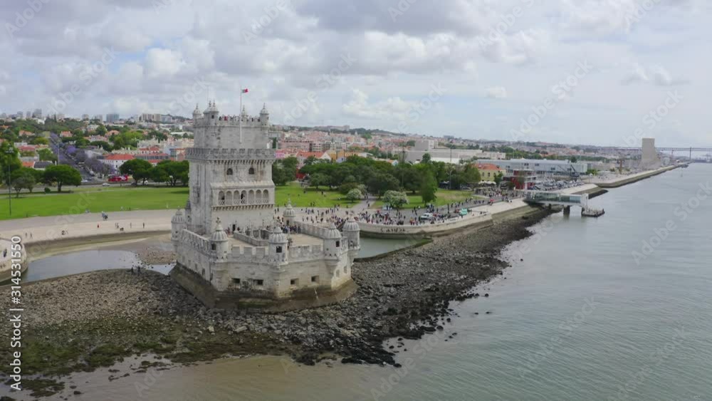 Aerial view of Belem, Lisbon, Portugal Aerial view of Belem, Lisbon, Portugal