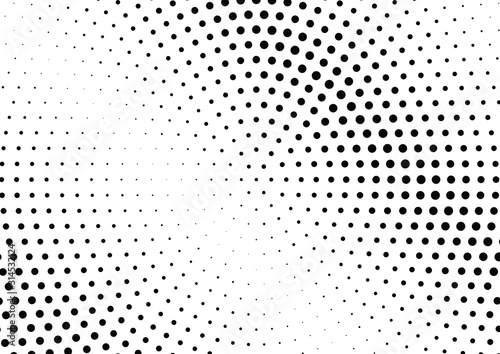 Abstract halftone dotted background. Monochrome pattern with dot and circles. Vector modern futuristic texture for posters, sites, business cards, cover postcards, interior design, labels, stickers.