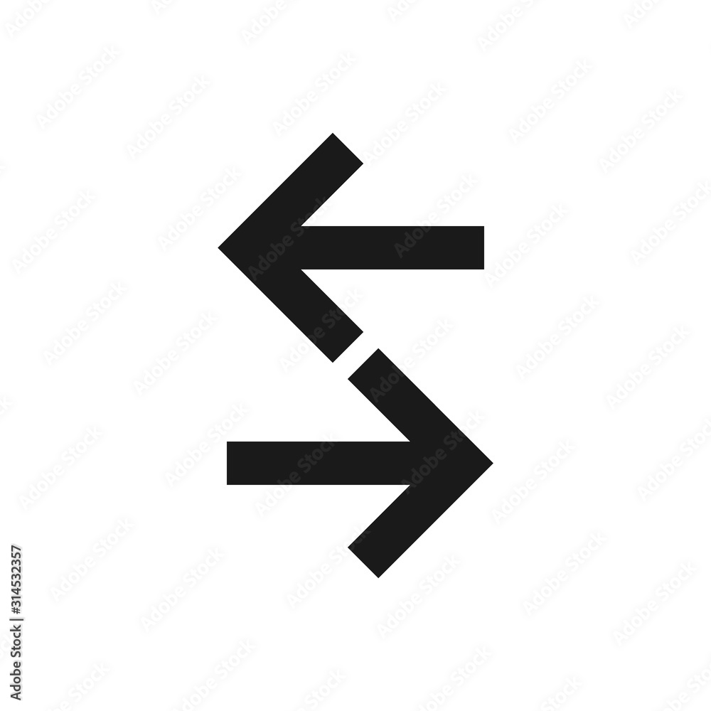 Set black arrows icons isolated on the white background Set black arrows icons isolated on the white background