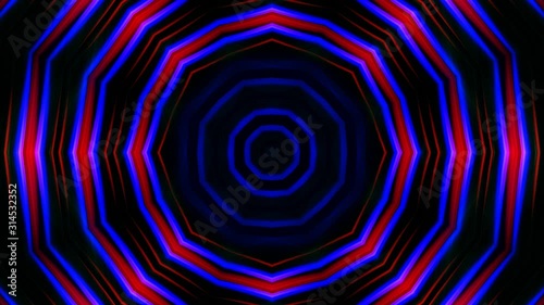 Kaleidoscope Mandala Art Design Abstract Background Loop