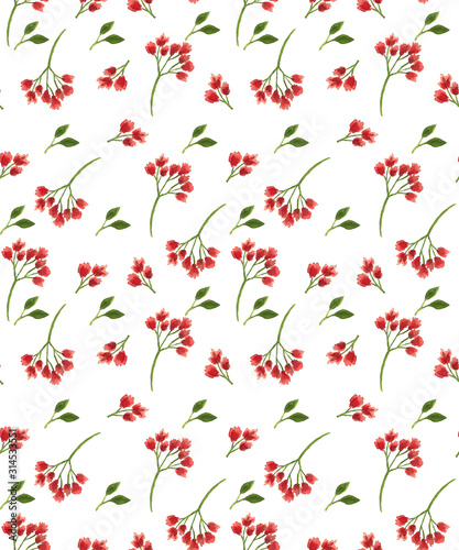 Wallpaper Mural A seamless pattern with a floral pattern for decoration on a white background Torontodigital.ca