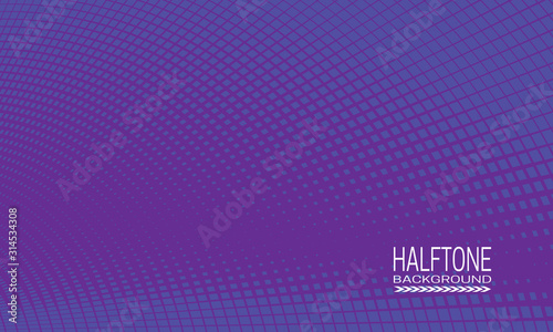 Halftone background design with purple blue web. Monochrome abstract cover template of editable colors.