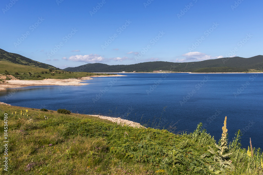 Panorama of Belmeken Reservoir, Rila mountain, Bulgaria Panorama of Belmeken Reservoir, Rila mountain, Bulgaria