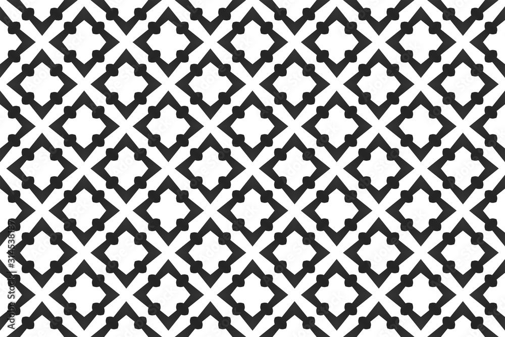 Fototapeta premium Seamless geometric pattern design illustration. Background texture. In black, white colors.
