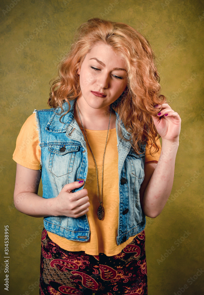 Naklejka premium portrait of young lady