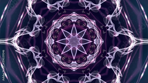 Kaleidoscope Mandala Art Design Abstract Background Loop