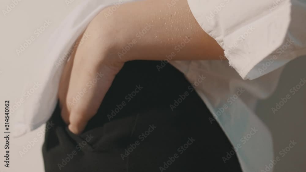 beautidul fashion girl putting hand in pocket beautidul fashion girl putting hand in pocket