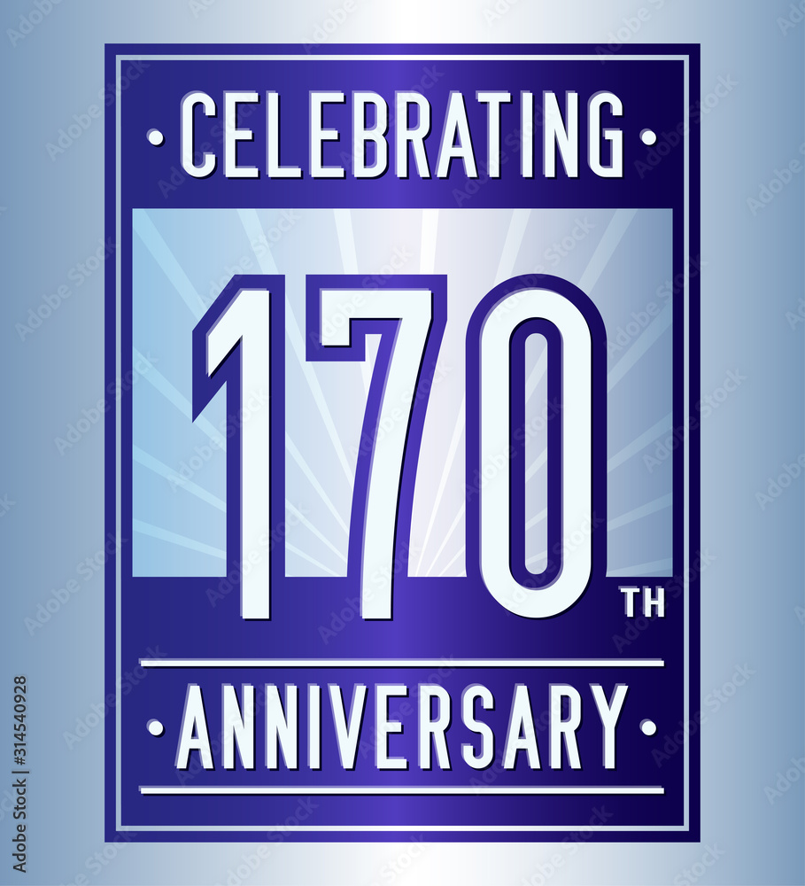 170 years logo design template. Anniversary vector and illustration. 170 years logo design template. Anniversary vector and illustration.