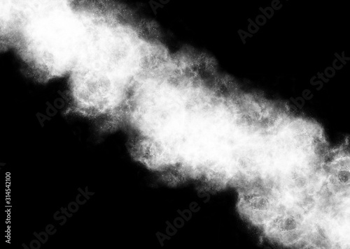 White nebula across picture on black background