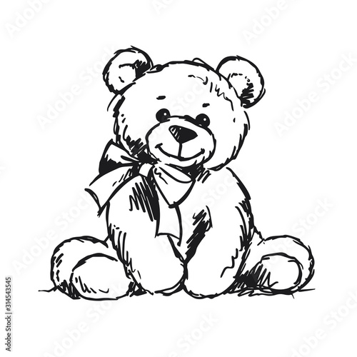 Fotografie, Obraz Bear sketch for baby