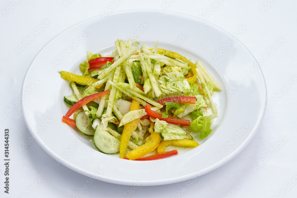 vegetable salad on the table