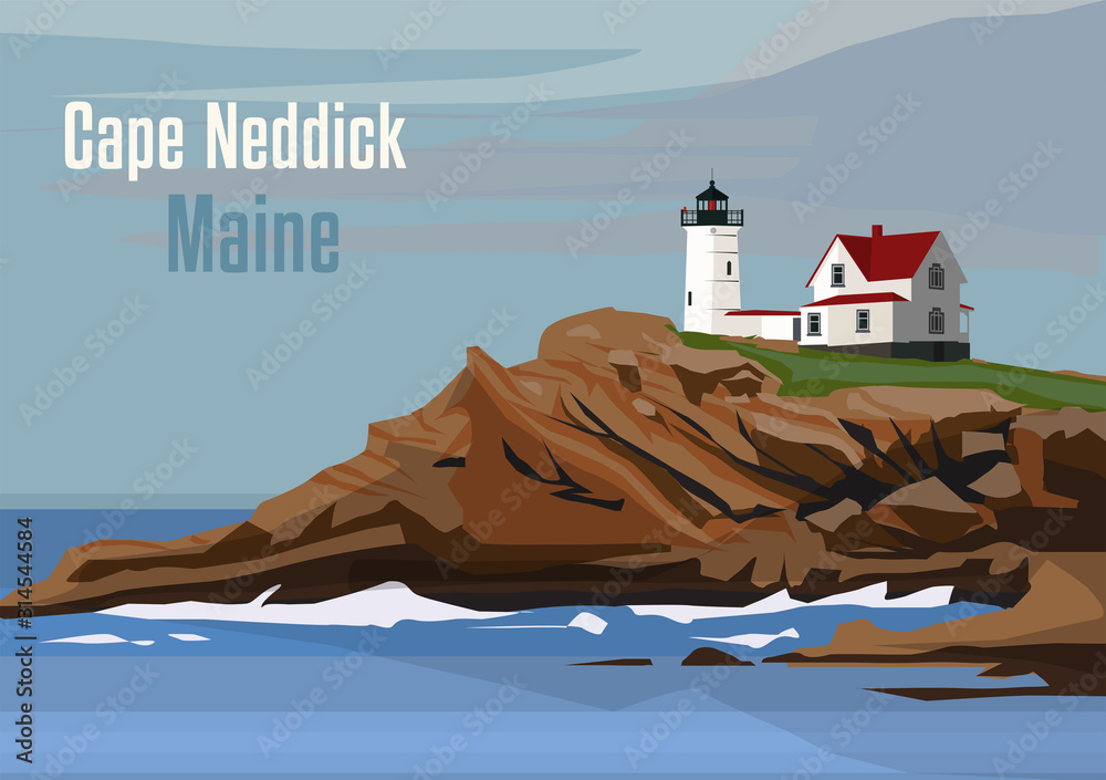 The Cape Neddick Light, York, Maine