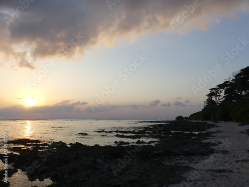 sunset over the sea