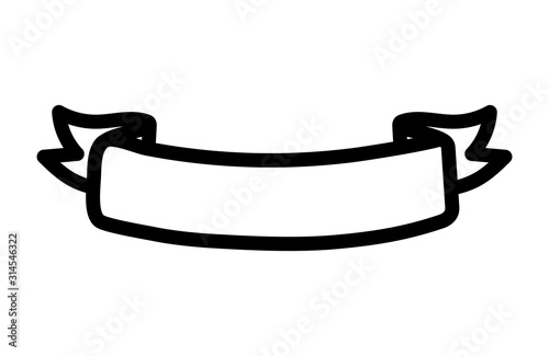 Wallpaper Mural ribbon decoration celebration ornament icon thick line Torontodigital.ca