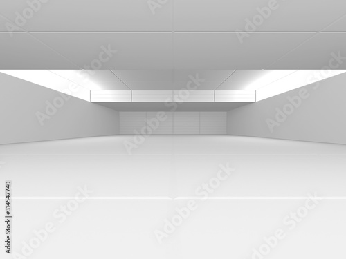 Futuristic White Architecture Design Background